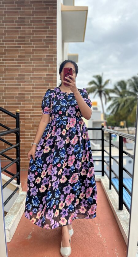 Georgette Maternity/Feeding kurti - Jerbera