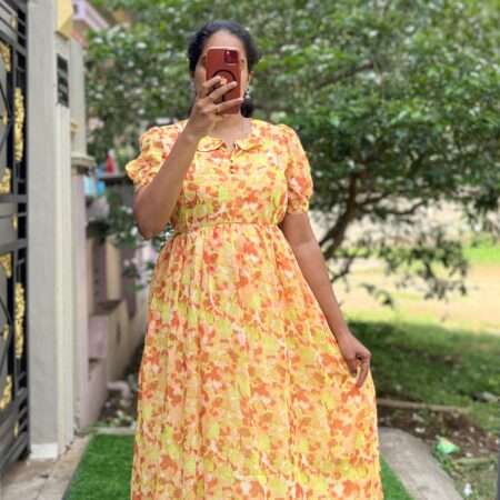 Georgette Maternity/Feeding kurti -PeterPan - Parrot