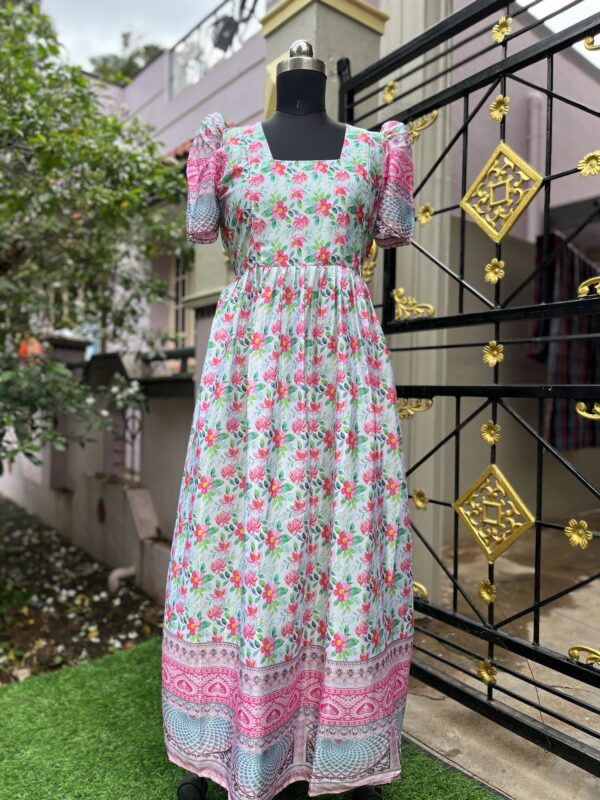 Maternity/Feeding kurti with Dupatta - Festival wear  - Chinnon white - Image 2