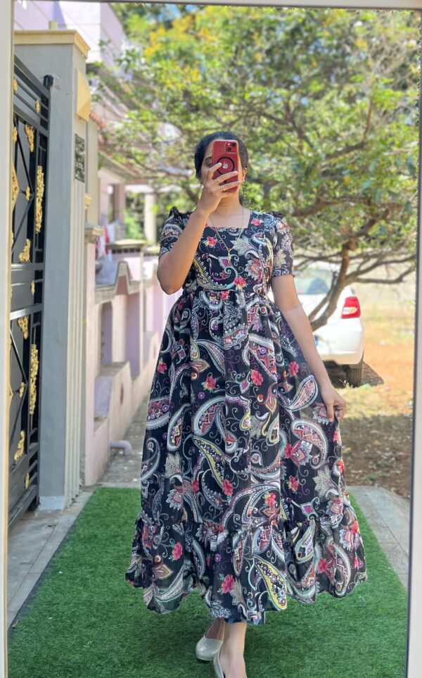 Georgette Maternity/ Feeding Maxi - 2tier - Mango