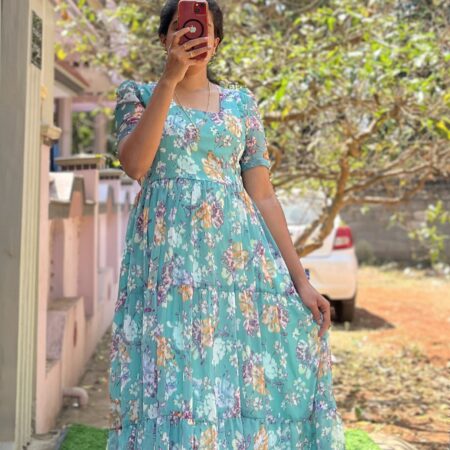 Georgette Maternity/ Feeding Maxi - 3tier - Maggie