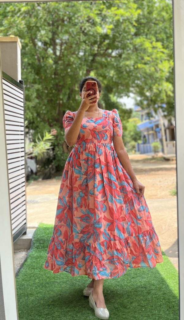 Cotton Maternity/Feeding kurti - SS - Garden - Image 3