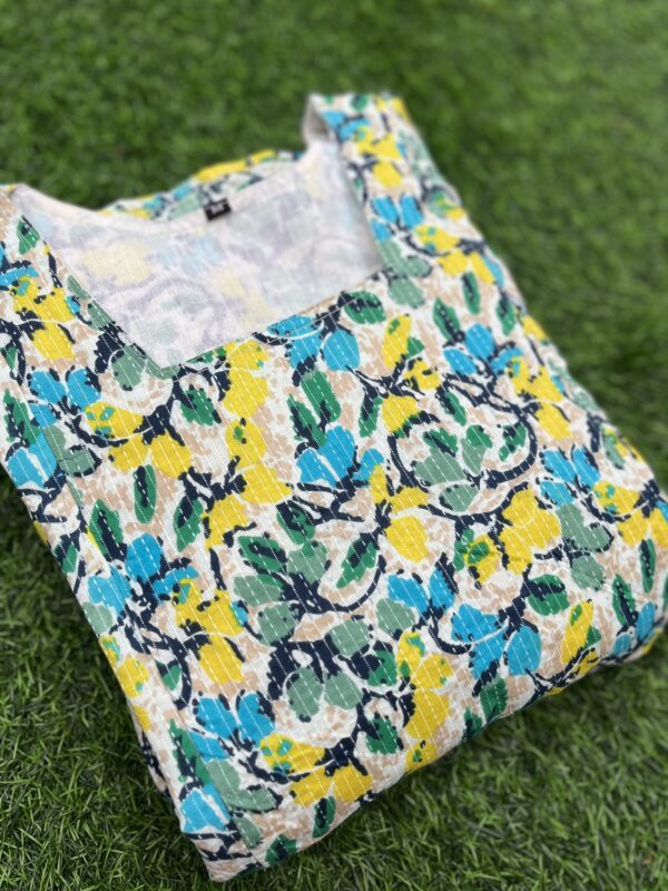 Cotton Maternity/Feeding kurti - Kantha cotton Chithra - Image 2