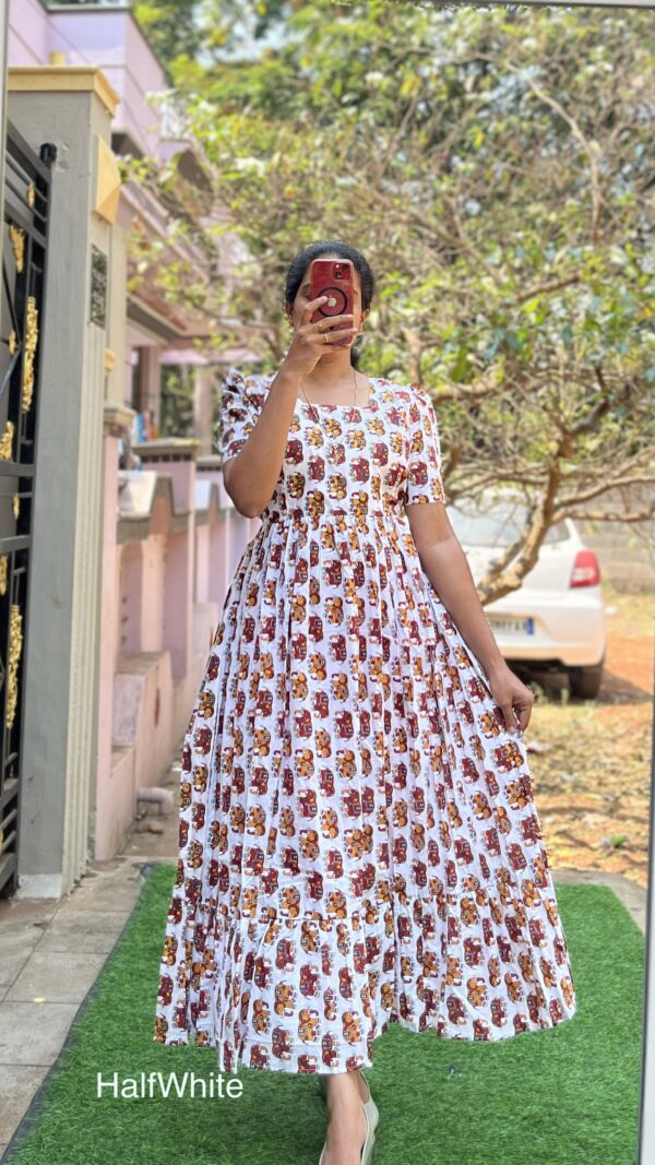Cotton Maternity/Feeding kurti - SS - White Elephant - Image 3