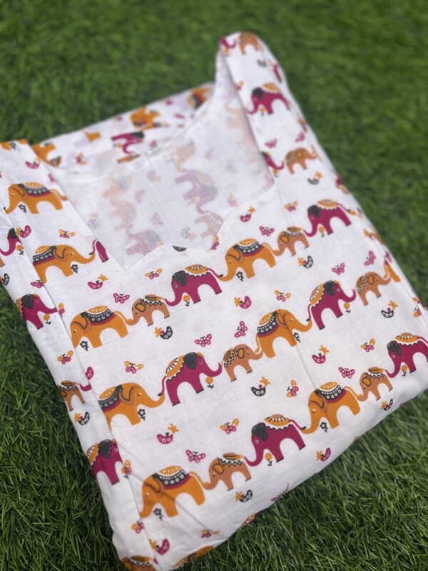 Cotton Maternity/ Feeding Maxi - SS MiniElephant - Image 2