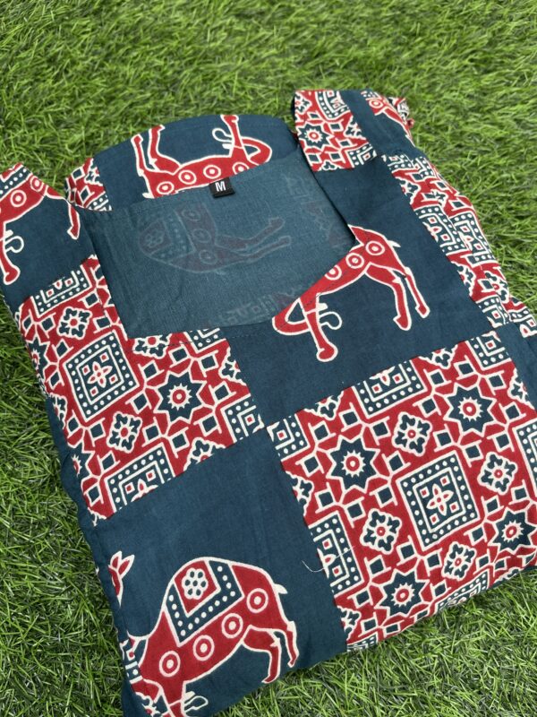 Cotton Maternity/Feeding kurti - SS - Camel - Image 2