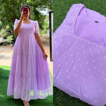 Georgette Maternity/ Feeding Maxi - 3tier - Lavender