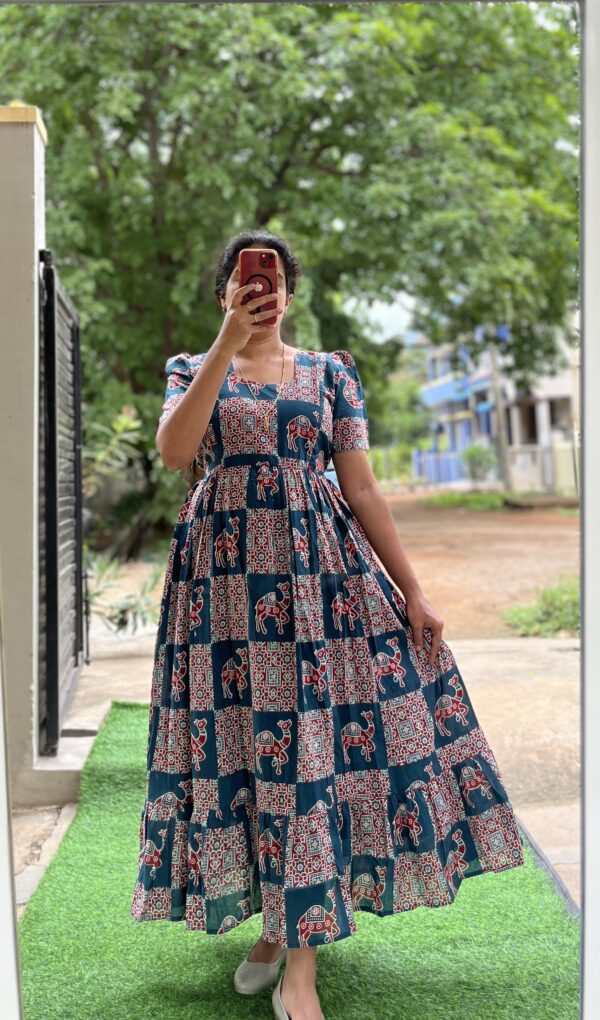 Cotton Maternity/Feeding kurti - SS - Camel - Image 3