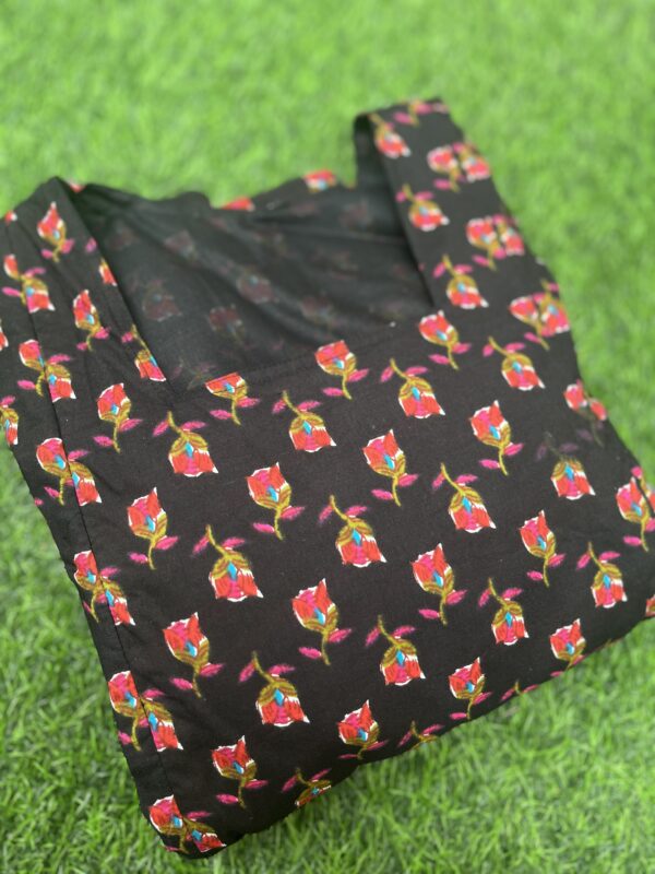 Cotton Maternity/Feeding kurti - SS - Black - Image 2