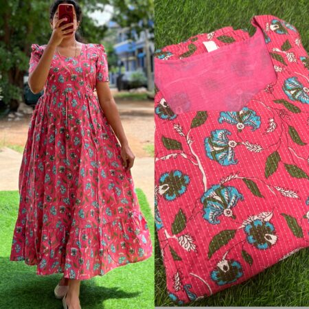 Cotton Maternity/Feeding kurti - Kantha Candy