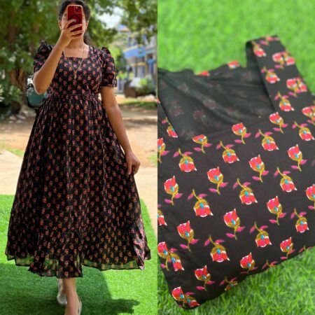 Cotton Maternity/Feeding kurti - SS - Black