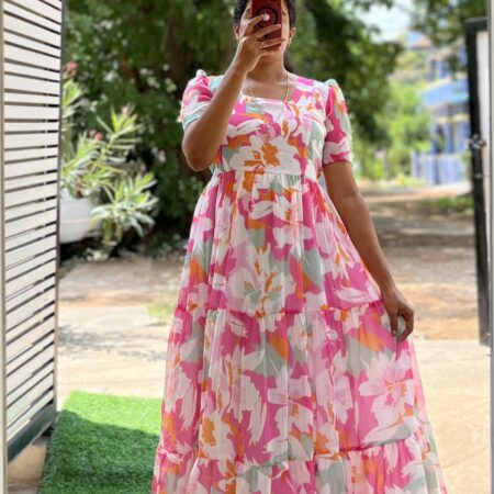 Georgette Maternity/ Feeding Maxi - 3tier - Pranjul