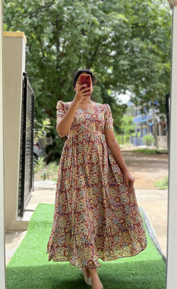 Cotton Maternity/Feeding kurti - SS - Kalamkari - Image 2