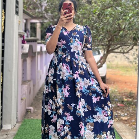 Georgette Maternity/Feeding kurti - Vneck - Malar