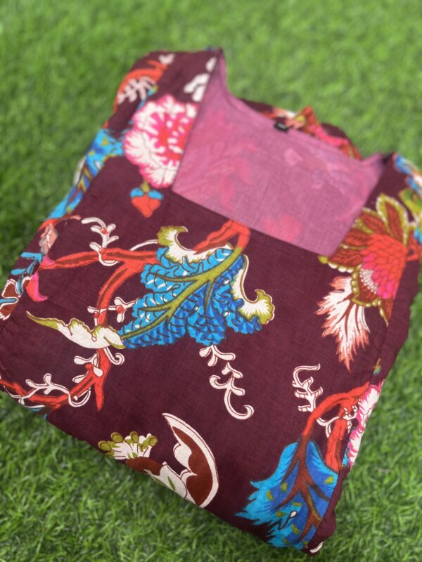 Cotton Maternity/Feeding kurti - SS - Nisha - Image 2