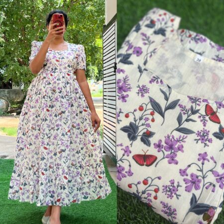 Cotton Maternity/Feeding kurti - SS - Cotton Butterfly