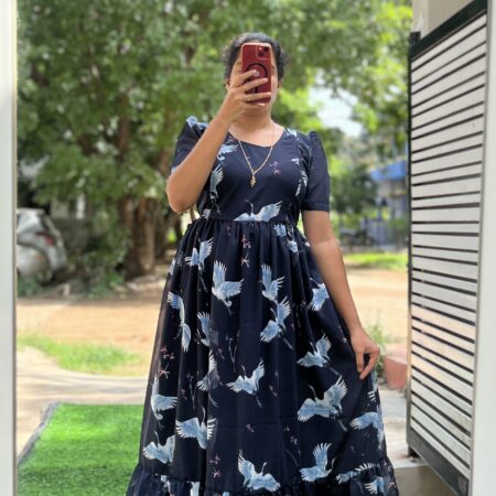 Georgette Maternity/ Feeding Maxi - 2tier - Bird