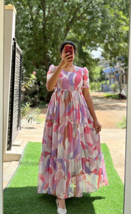 Georgette Maternity/ Feeding Maxi - 3tier - Melody