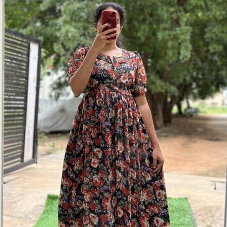 Georgette Maternity/Feeding kurti - PeterPan - Honey