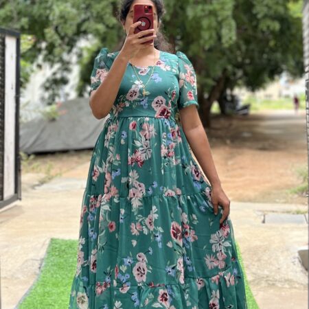 Georgette Maternity/ Feeding Maxi - 3tier - Rama
