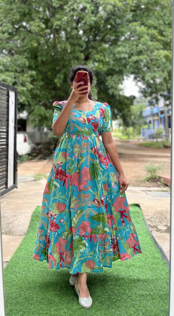Cotton Maternity/Feeding kurti - SS - Forest
