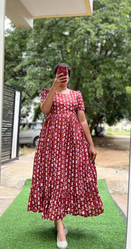 Cotton Maternity/Feeding kurti - SS - Mini Camel