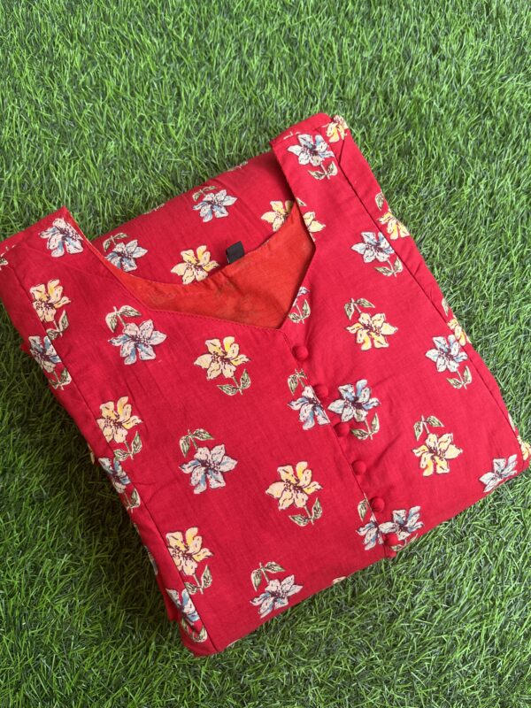 Cotton Maternity/Feeding kurti - SS - CottonStrawberry - Image 2
