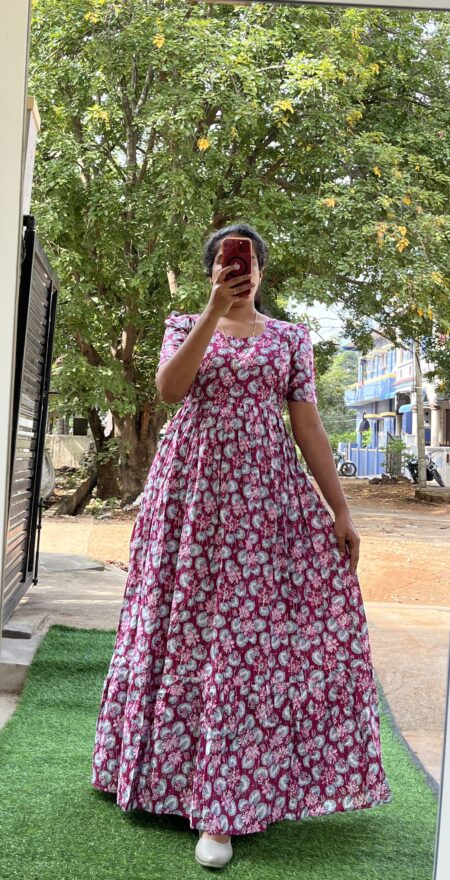 Cotton Maternity/Feeding kurti - Cotton PinkishMaroon