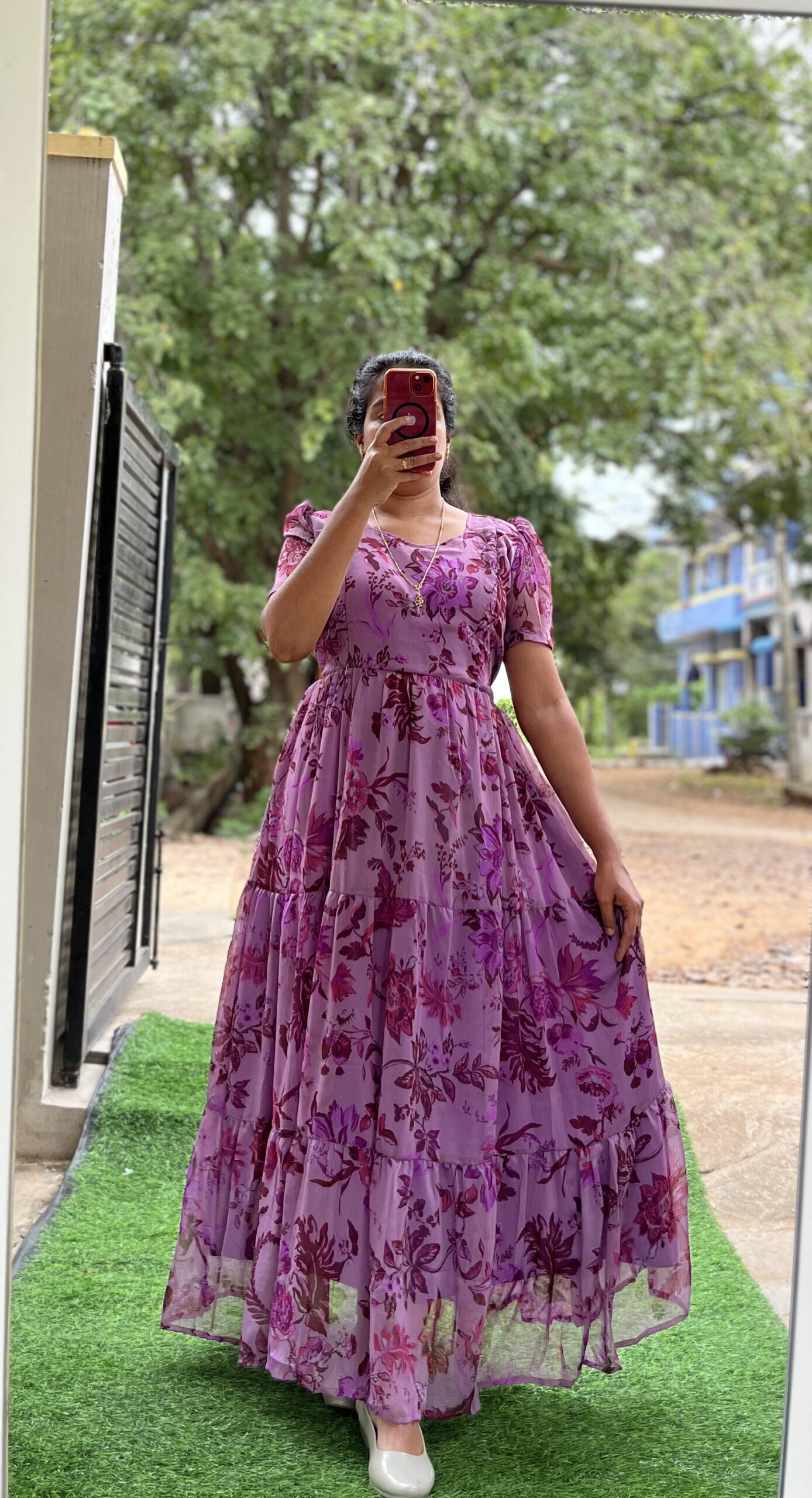 Georgette Maternity/ Feeding Maxi - 3tier Grape